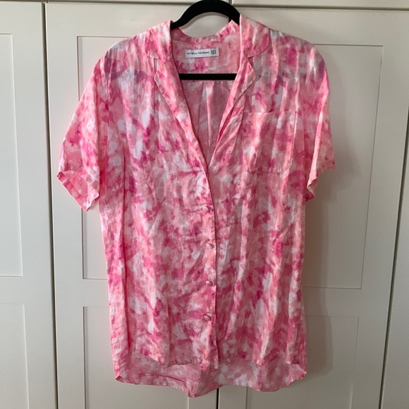 Faithful the brand Pink Charlita Tie-Dyed Linen Shirt - Picture 3 of 7